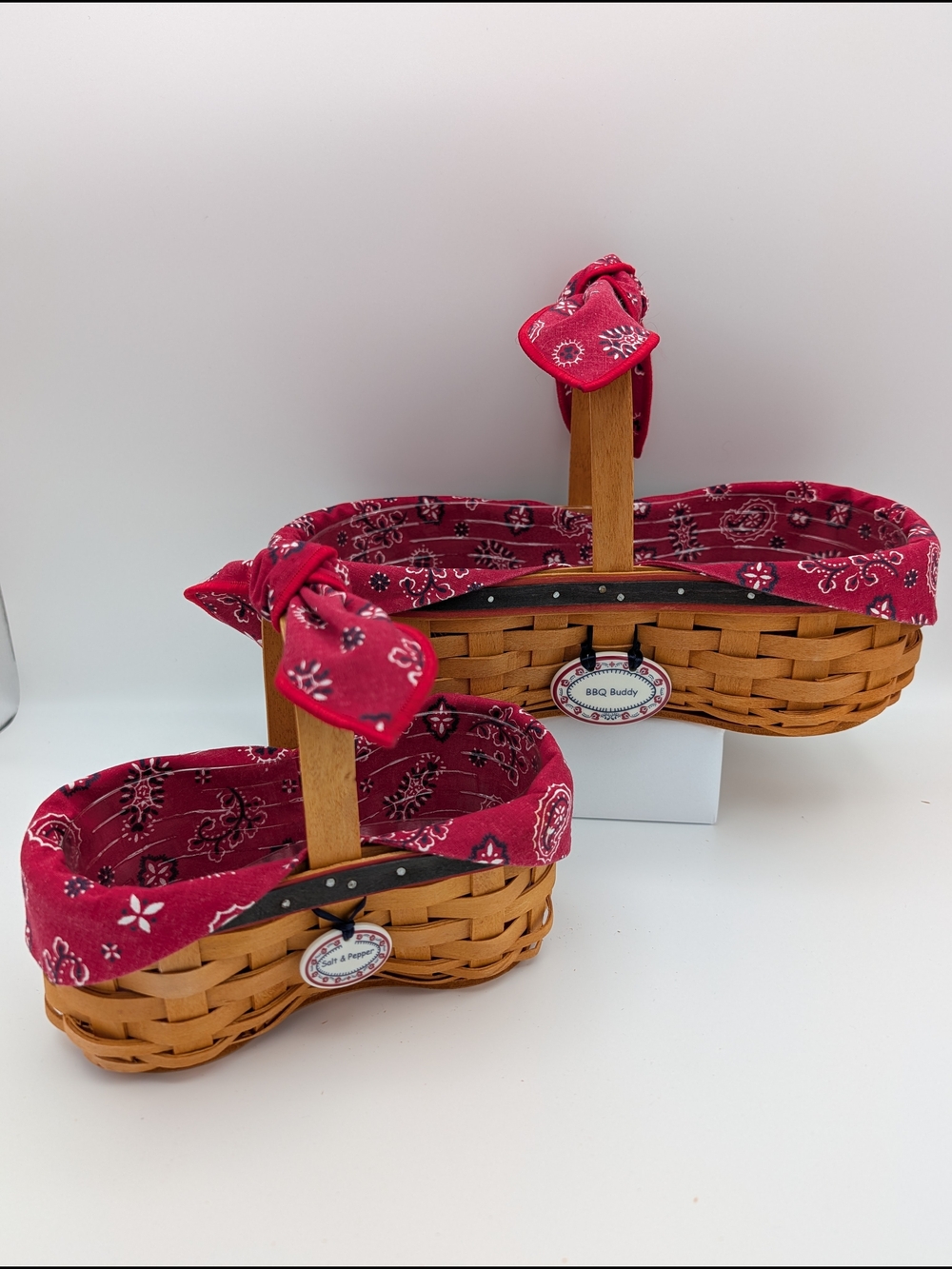 Longaberger 2000 Century Celebration Shaker Taker & Barbeque Buddy Baskets, Pair